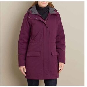 Duluth trading co Women's Black Hills Water-Repellent Hooded Parka S